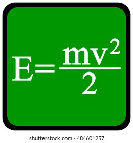 Formula on a green school board. Vector illustration.