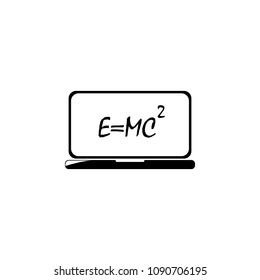 formula on the laptop screen icon. Element of science for mobile concept and web apps. Detailed formula on the laptop screen icon can be used for web and mobile. Premium icon on white background