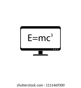 formula on the monitor icon. Element of education icon for mobile concept and web apps. Detailed formula on the monitor icon can be used for web and mobile. Premium icon on white background