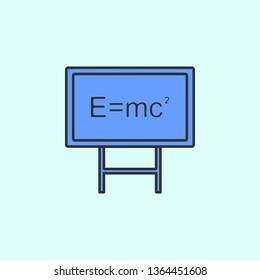 formula on the school board mono color icon. Simple glyph, flat vector of Education icons for UI and UX, website or mobile application