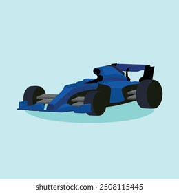 Formula One Car F 1 Race Colorful Illustration Vector