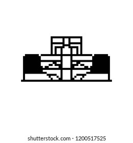 Formula one, pixel look car vector illustration. Automotive racing car