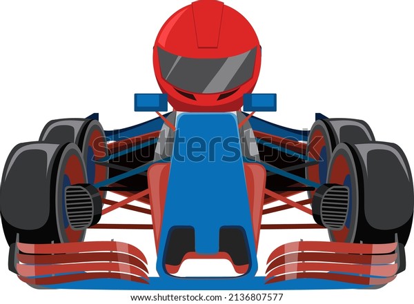 A\
formula one racing car with a racer\
illustration