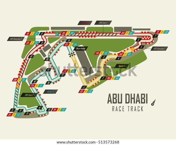 Image Vectorielle De Stock De Circuit De Formule 1 En Vue