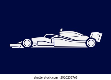 Formel-1-Sportrennen potrait Logo bunt Design mit dunklem Hintergrund. Einziger Hintergrund auf dem Schiff für T-Shirt, Poster, Kleidung, Merch, Bekleidung, Badge Design