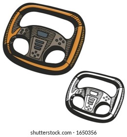 Formula one steering. Vector illustration