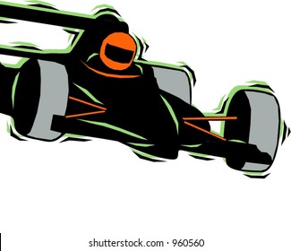 Formula one.Pantone colors.Vector illustration
