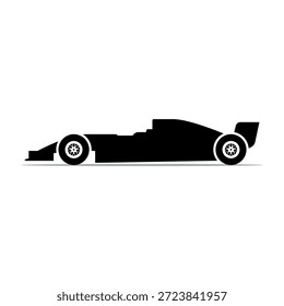 Icono del coche de la carrera de la fórmula. Ilustración vectorial