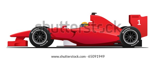 Formula race red\
detailed car designed by\
myself