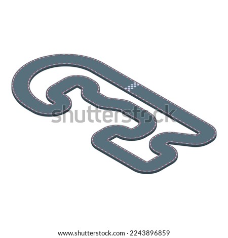 Formula racetrack icon isometric vector. Car race. Auto circuit