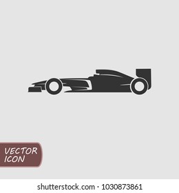 Formula Racing Car Vector Icon.