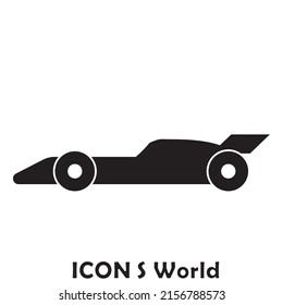 Formula racing car vector icon.