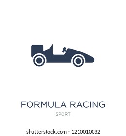 formula racing icon. Trendy flat vector formula racing icon on white background from sport collection, vector illustration can be use for web and mobile, eps10