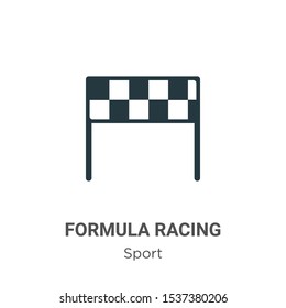 Formula racing vector icon on white background. Flat vector formula racing icon symbol sign from modern sport collection for mobile concept and web apps design.