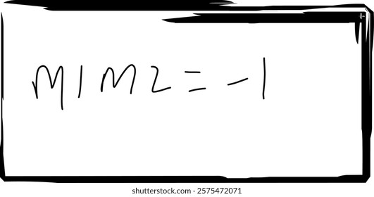 formula for the relationship between perpendicular lines in mathematics