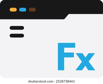 Formula Science Education Icon Vector Flat Illustration