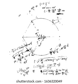 Formula and solution of equations with a circle. Algebra and geometry in illustrations.