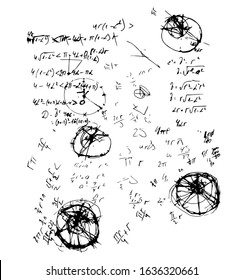 Formula and solution of equations with a circle. Algebra and geometry in illustrations.