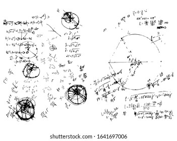 Formula and solution of equations with a circle. Algebra and geometry in illustrations.