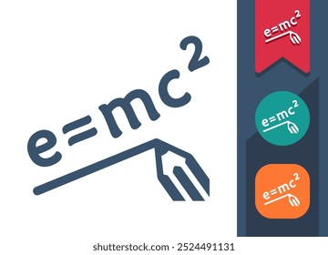 Formula, Theory of Relativity Icon. Professional, pixel perfect icon. EPS 10 format.