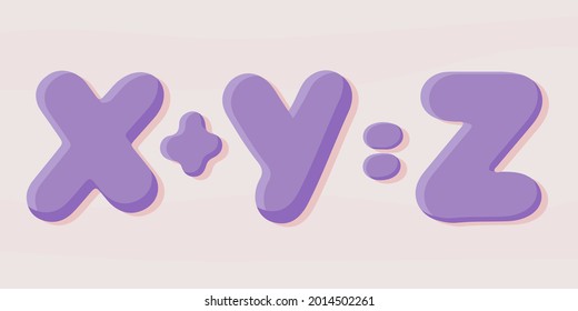 formula vector illustration on a white background.  design doodle style - hand drawn
