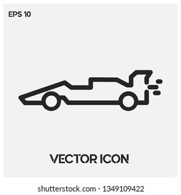 Formula1 car vector icon illustration. Modern F1 car symbol icon. Premium quality. 