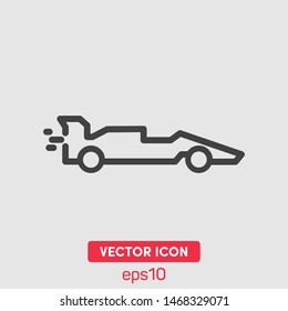 Formula1 sport car vector icon illustration. Premium quality.