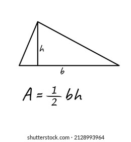 formulas for flat triangles on a white background that can be used for learning, education, etc. vector illustration.eps