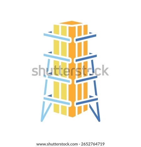 formwork color flat icon for apps and websites. Construction Elements. Modern simple icons for UI UX and branding