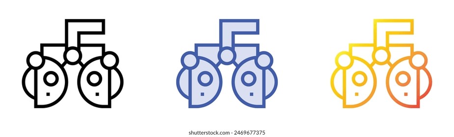 foroptero icon. Linear, Blue Fill and Gradient Style Design Isolated On White Background
