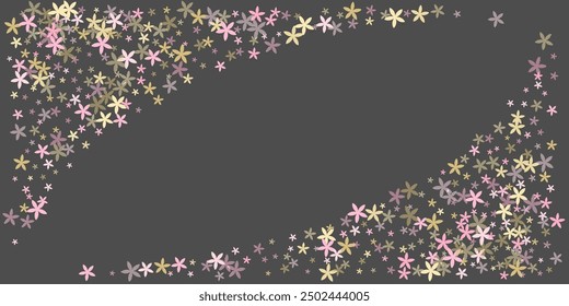 Forsythia rustic flowers vector design. Little meadow blossom shapes scattered. Women's Day backdrop. Romantic flowers Forsythia simple blossom. Flowering daisy.