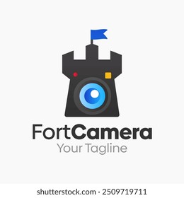 Plantilla de diseño de logotipos de Fort Camera. Bueno para empresas, agencias, comunidad y Organización