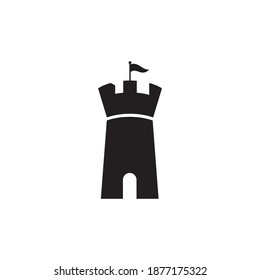 Fort castle icon logo design vector template