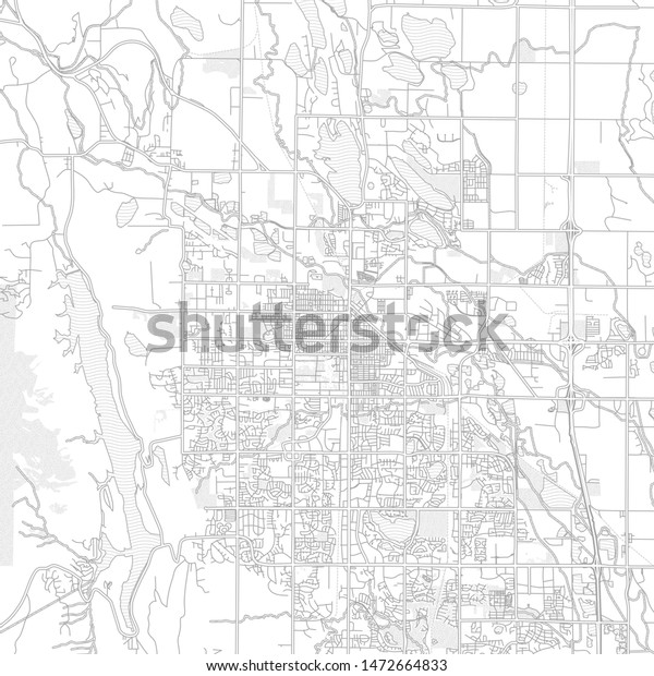 Fort Collins Colorado Usa Bright Outlined Stock Vector (royalty Free 