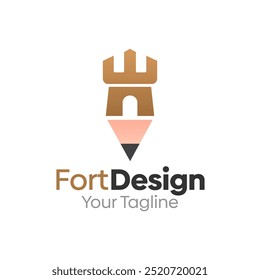 Plantilla de diseño de logotipos de Fort Design. Bueno para empresas, agencias, comunidad y Organización