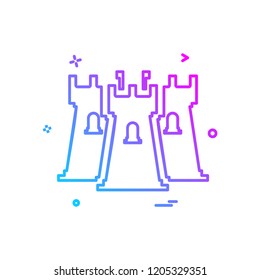 Fort icon design vector