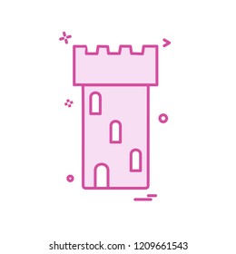 Fort icon design vector