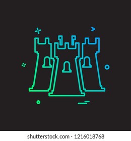 Fort icon design vector