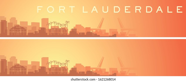 Fort Lauderdale Beautiful Skyline Scenery Banner