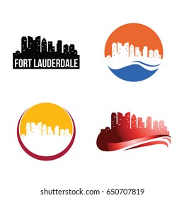 Fort Lauderdale City Landscape Logo Template