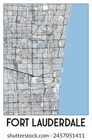 Mapa de Fort Lauderdale, Florida, Estados Unidos