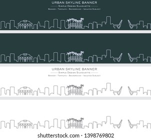 Fort Lauderdale Single Line Skyline Banner