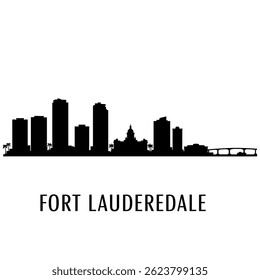 Fort Lauderdale Skyline com a Flórida.