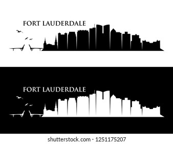 Fort Lauderdale skyline - Florida, United States of America, USA - vector illustration