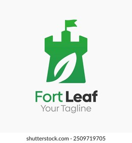 Plantilla de diseño de logotipo de Fort Leaf. Bueno para empresas, agencias, comunidad y Organización