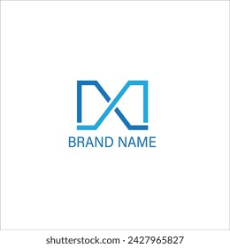 fort m blue vector logo template