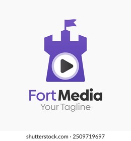 Plantilla de diseño de logotipos de Fort Media. Bueno para empresas, agencias, comunidad y Organización