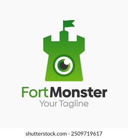 Plantilla de diseño de logotipos de Fort Monster. Bueno para empresas, agencias, comunidad y Organización