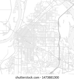 Fort Smith, Arkansas, USA, bright outlined vector map with bigger and minor roads and steets created for infographic backgrounds.