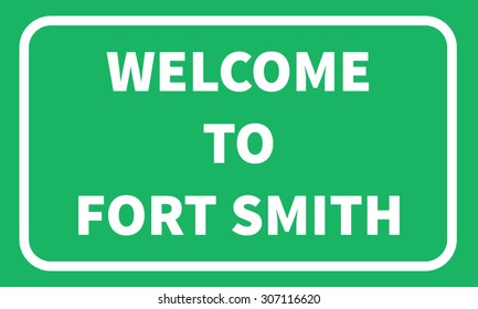 Fort Smith road sign background. Vector illustration EPS8